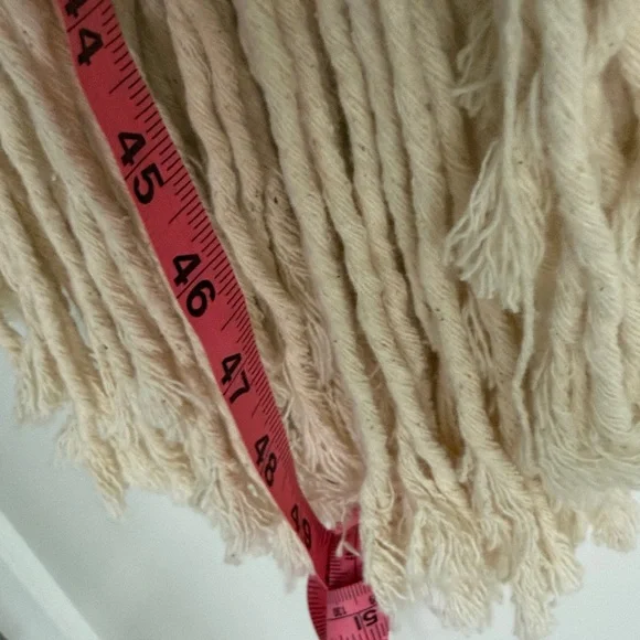 Handcrafted Cream Dreamcatcher with Fringe XL 49 Length - Picture 7 of 9